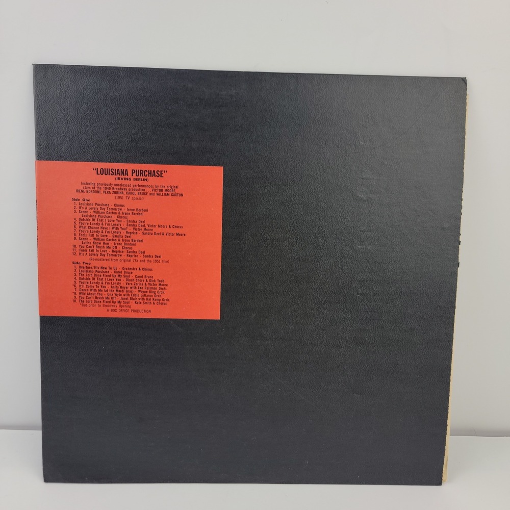 Irving Berlin Louisiana Purchase JJA 19746 Vinyl LP Broadway Cast Recording